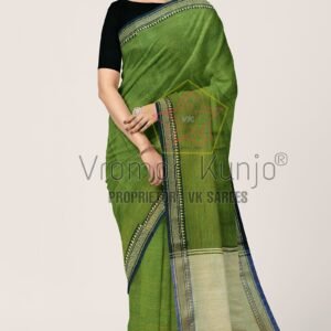 Small Border Cotton Sarees from Vromor Kunjo