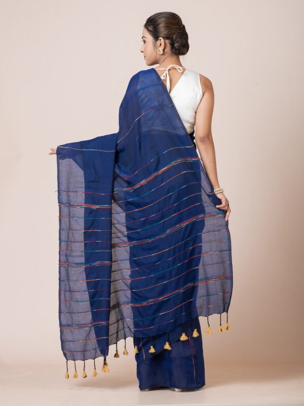 Gheecha Rekha Handwoven Cotton Saree - Image 5