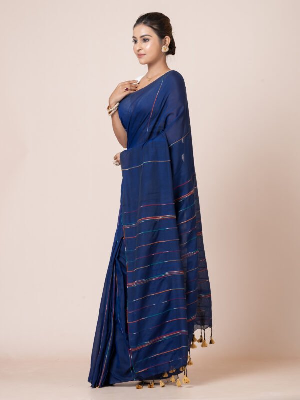 Gheecha Rekha Handwoven Cotton Saree - Image 4