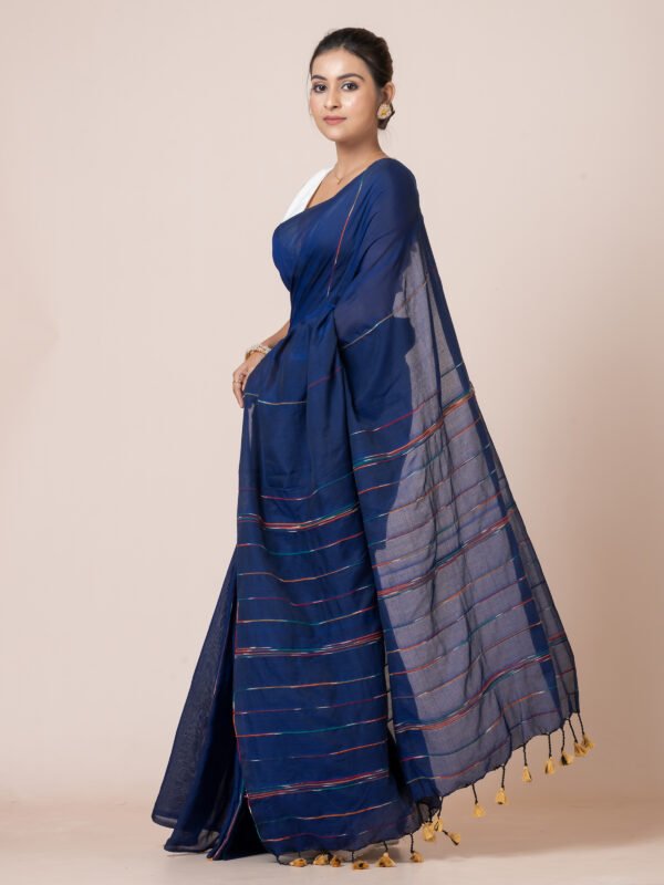 Gheecha Rekha Handwoven Cotton Saree - Image 2