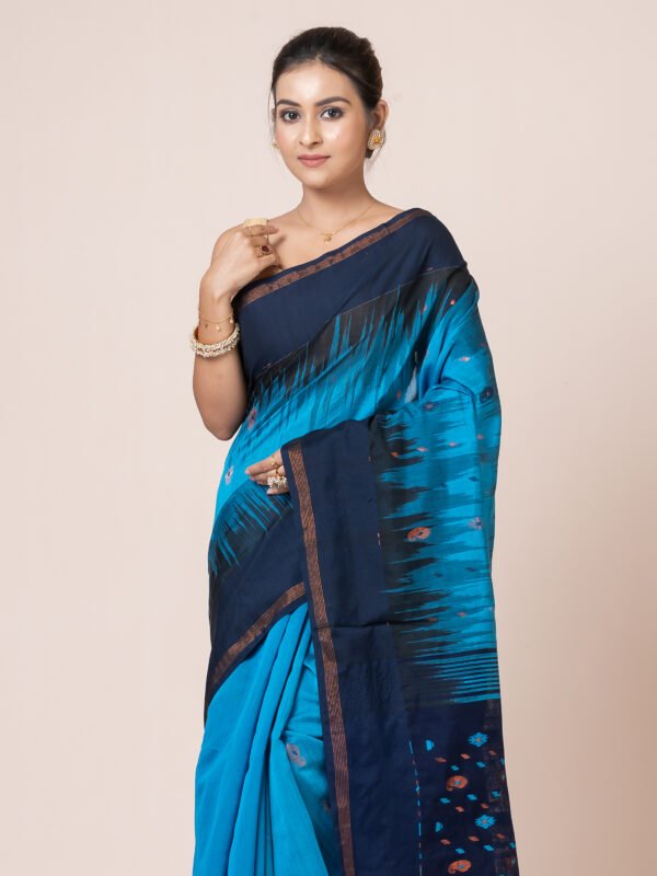 Royal Ikkat Handloom Saree by Vromor Kunjo - Image 3