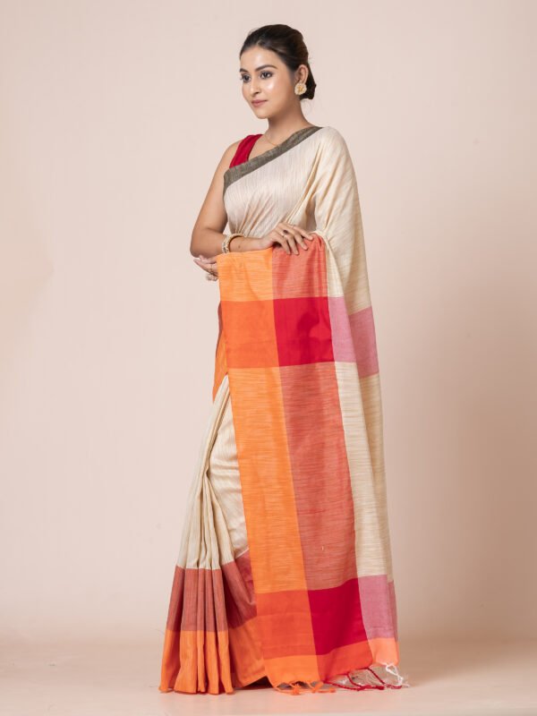 Luxe Cotton Blend Premium Saree by Vromor Kunjo - Image 4