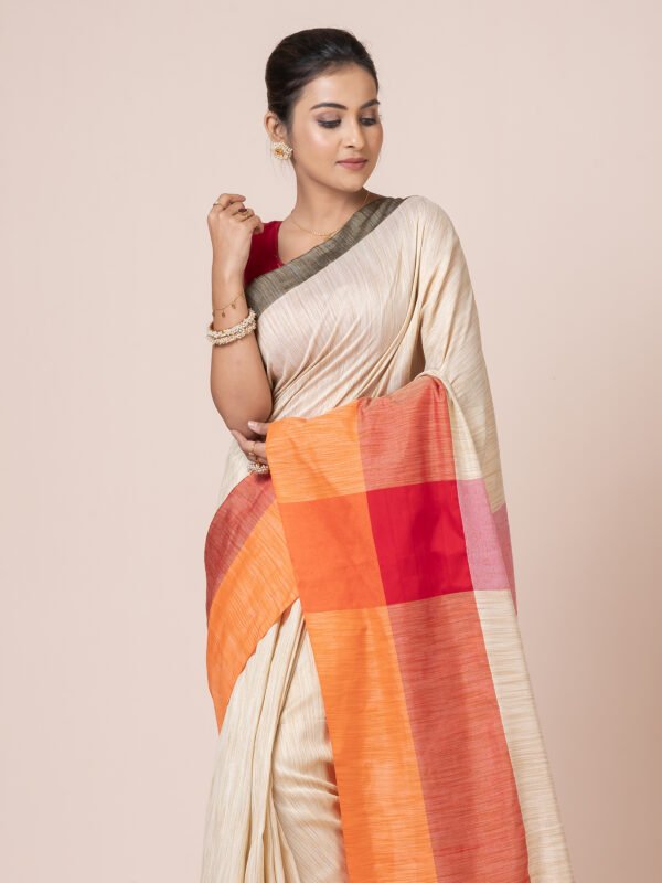 Luxe Cotton Blend Premium Saree by Vromor Kunjo