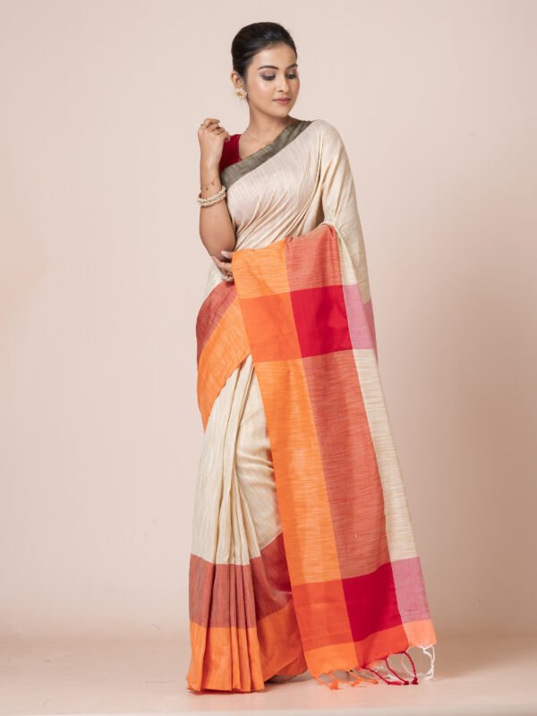 Luxe Cotton Blend Premium Saree by Vromor Kunjo - Image 3