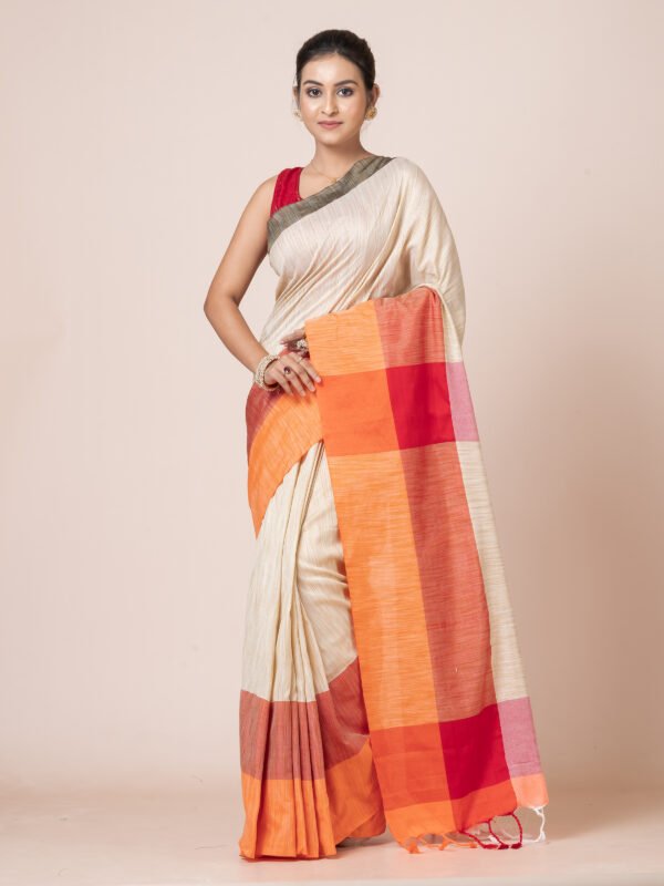 Luxe Cotton Blend Premium Saree by Vromor Kunjo - Image 2