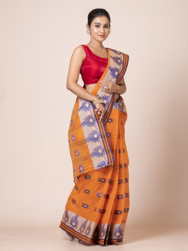 Peach Blossom Taant Saree - Image 2