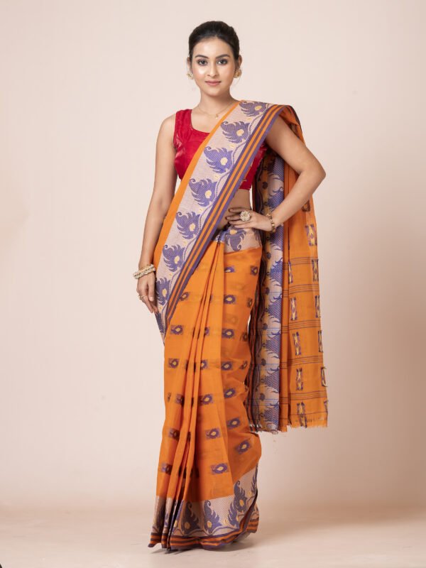 Peach Blossom Taant Saree